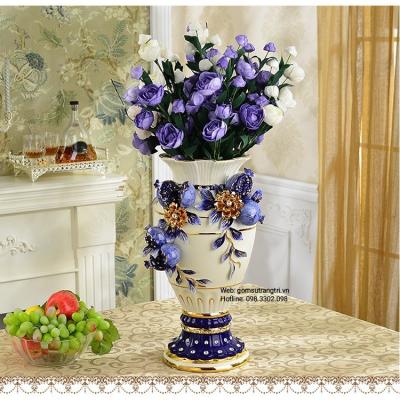 BÌNH HOA CHÂU ÂU HỌA TIẾT QUẢ LỰU